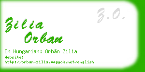 zilia orban business card